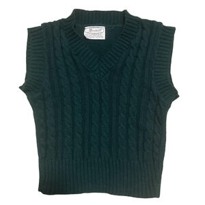 Robinit May Knitting Co. Cable Knit Sweater Vest Green Toddler Boy